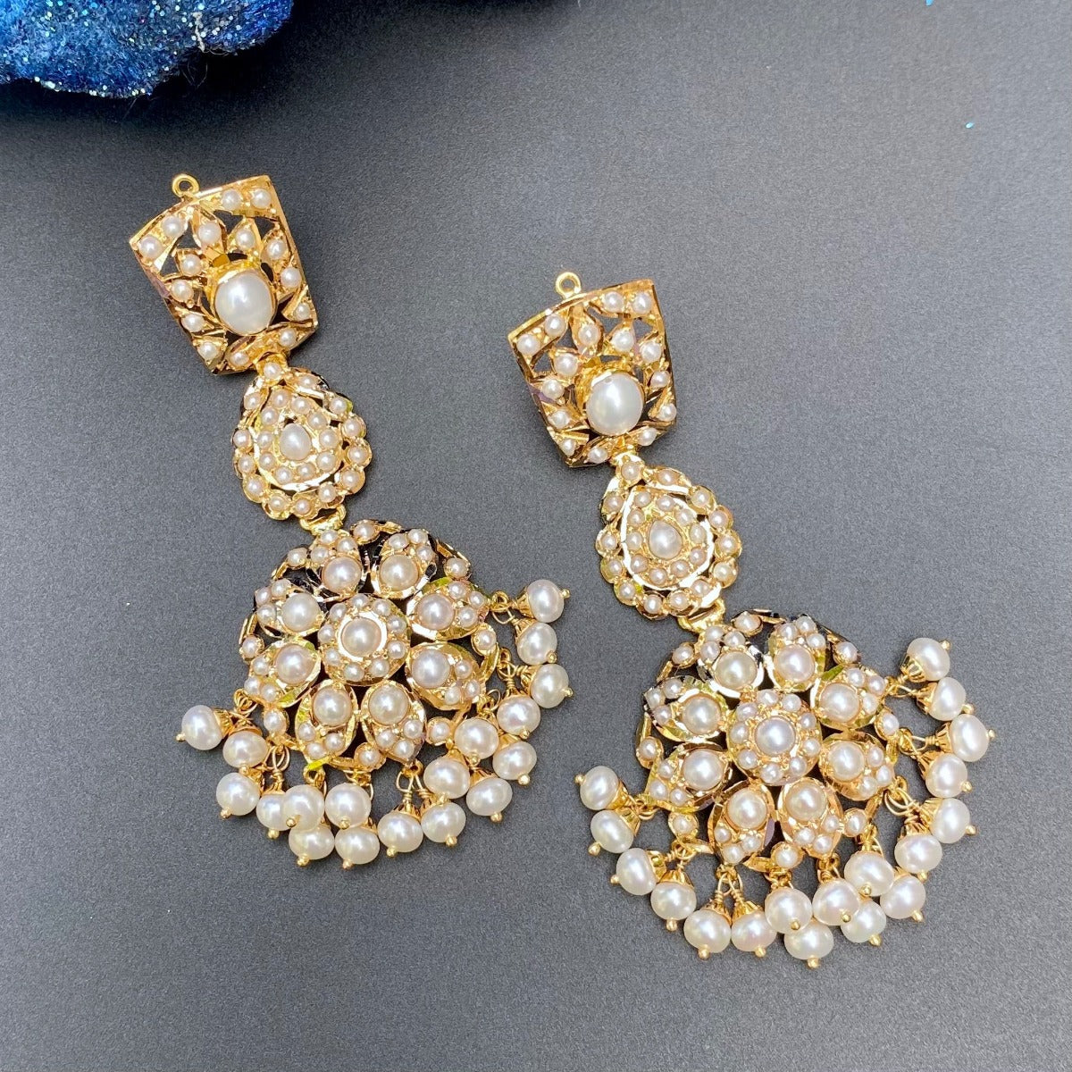 floral pearl earrings dubai