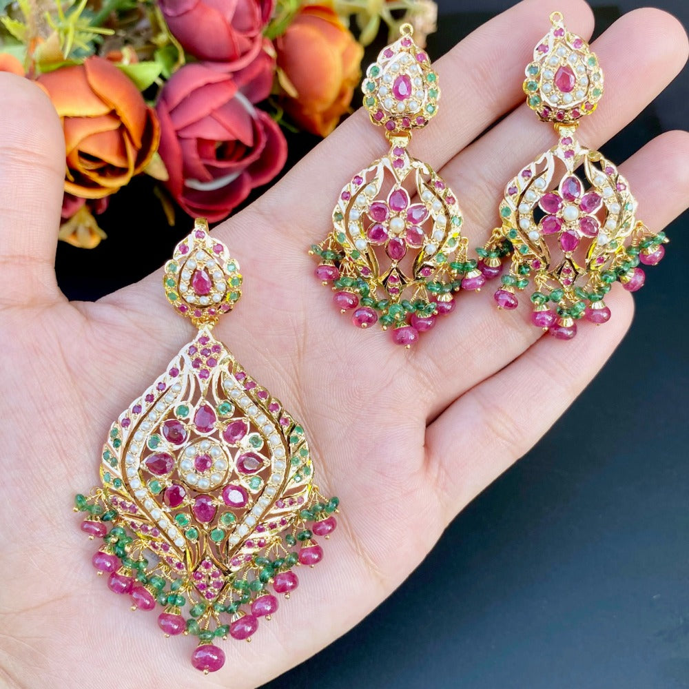 22k gold pendant set malabar