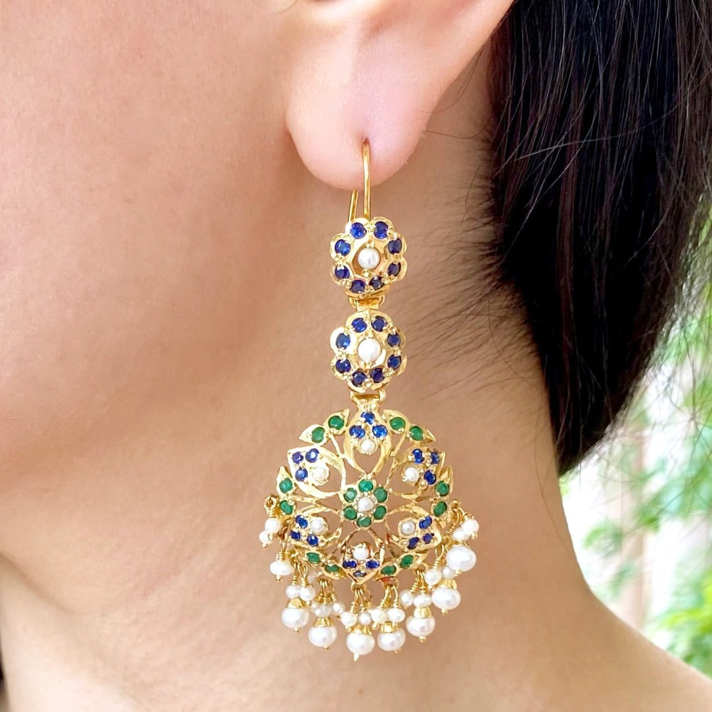 long and simple pakistani earrings