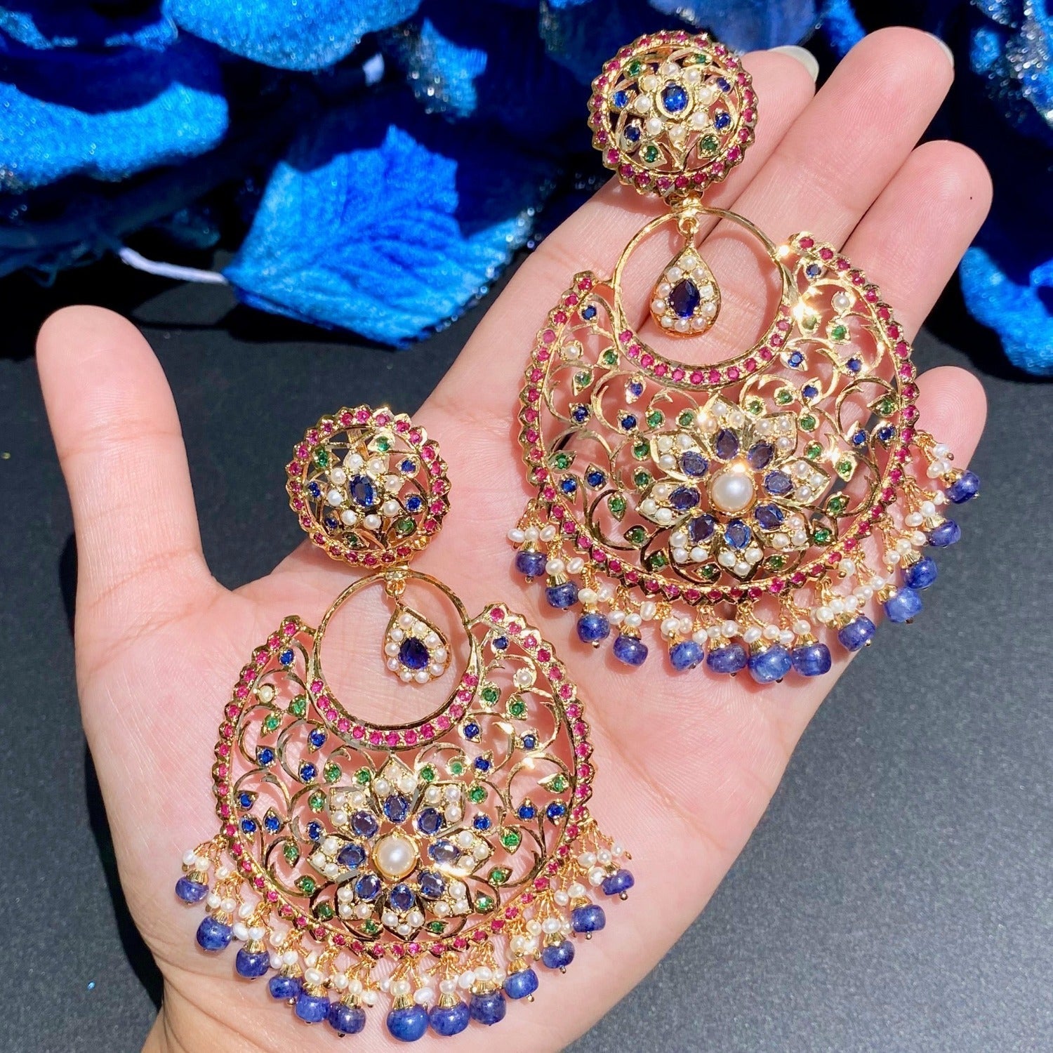 big pakistani earrings