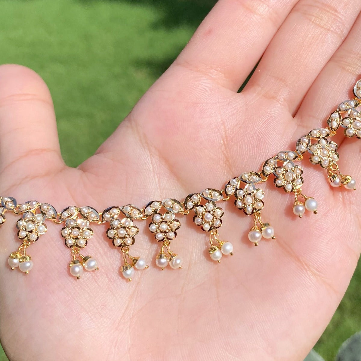 real gold pearl necklace