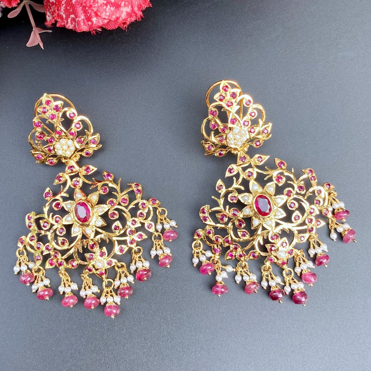 gold plated silver earrings