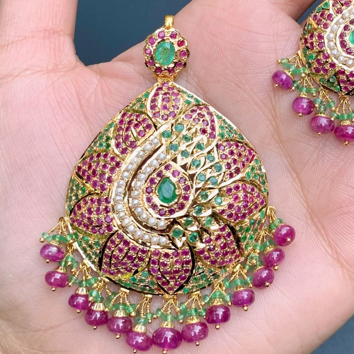 indian gold pendant set kuwait