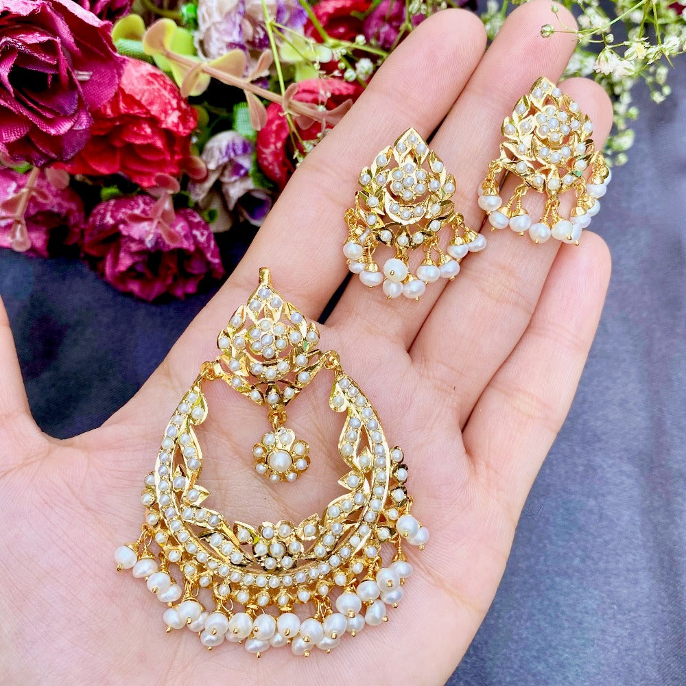 pearl pendant set hyderabadi