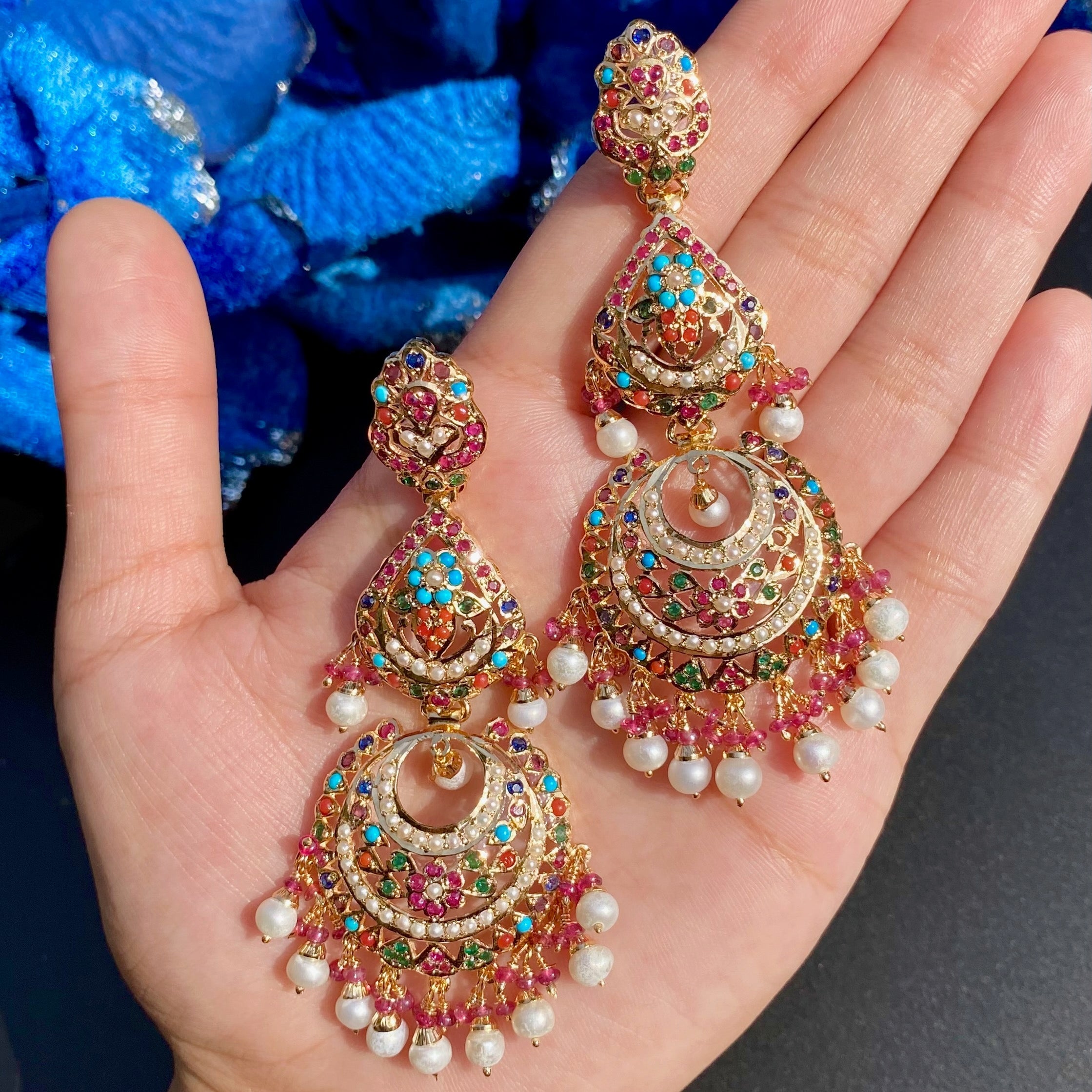 long chandbali earrings for women