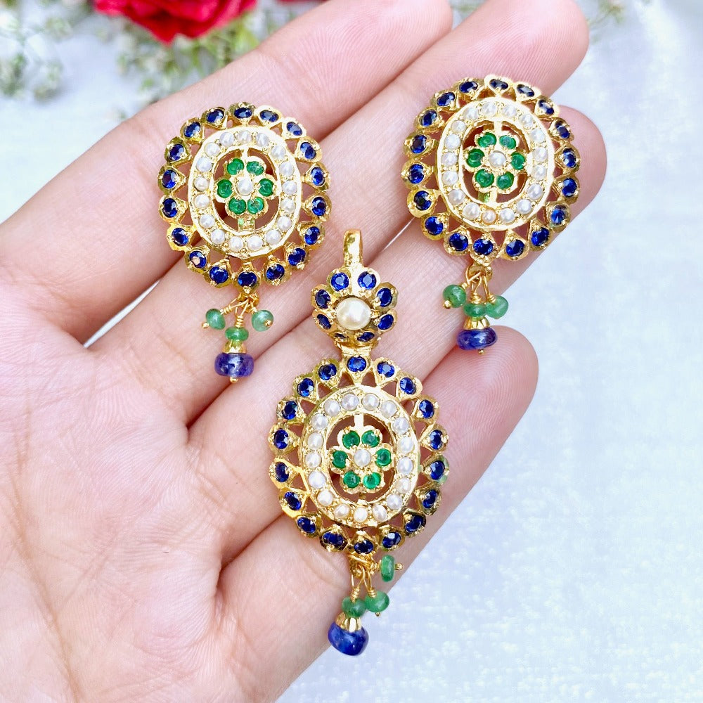 gold pendant set under 10000