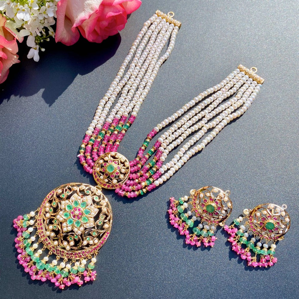 pakistani jadau choker necklace set dubai