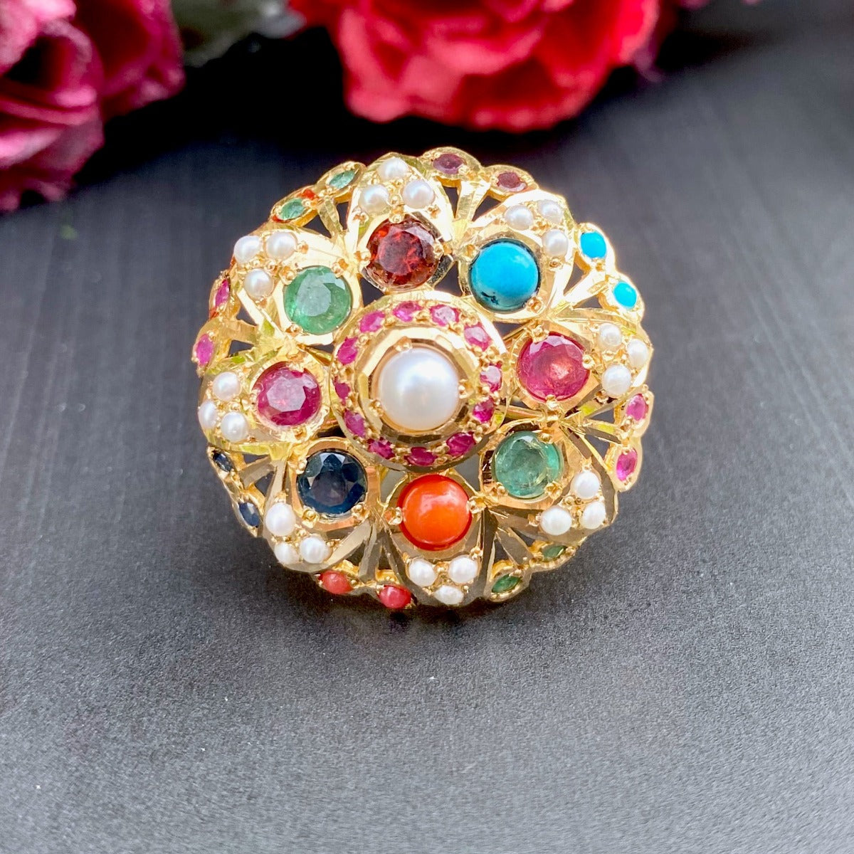 navratna stone ring for women