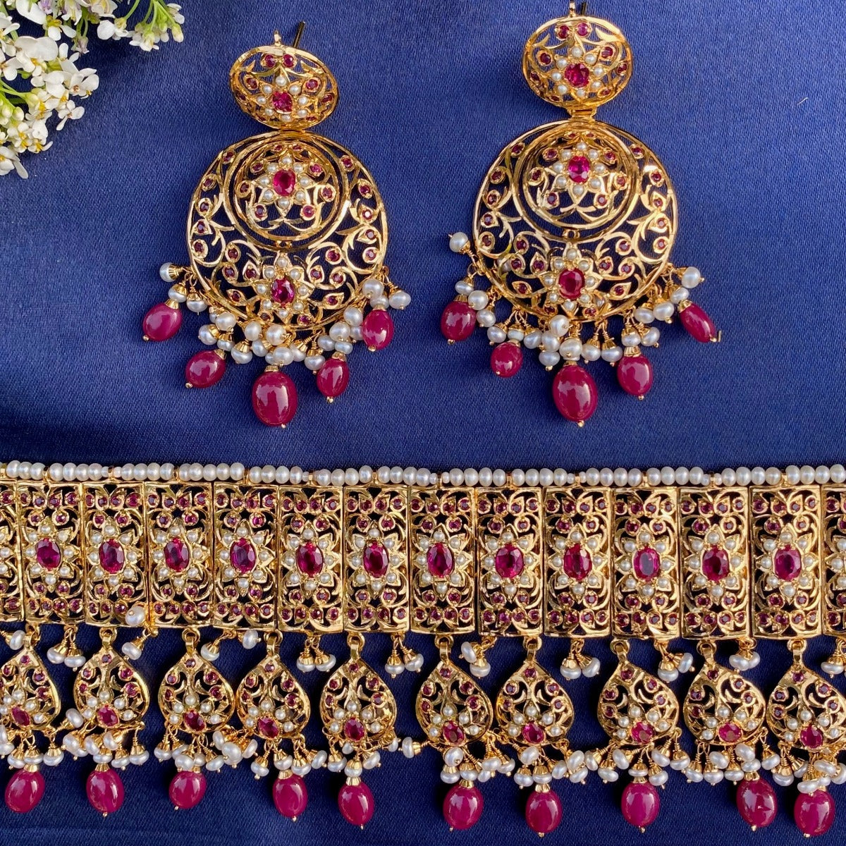 Jadau Choker Set | Buy Choker Set To Wear On an Indian Wedding NS 036