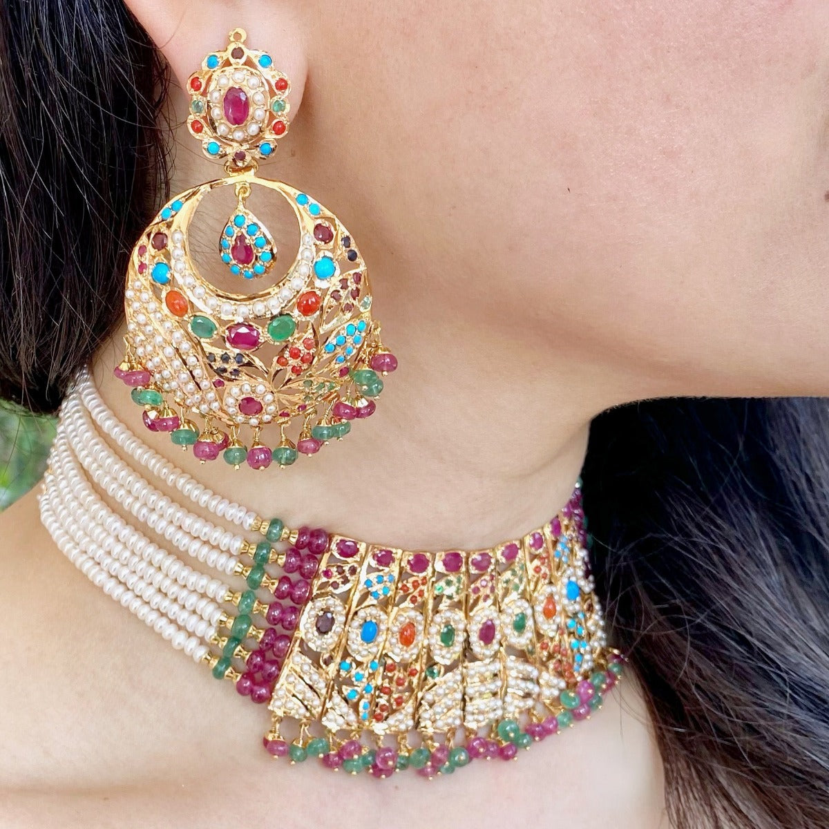 jadau navrattan choker in uae