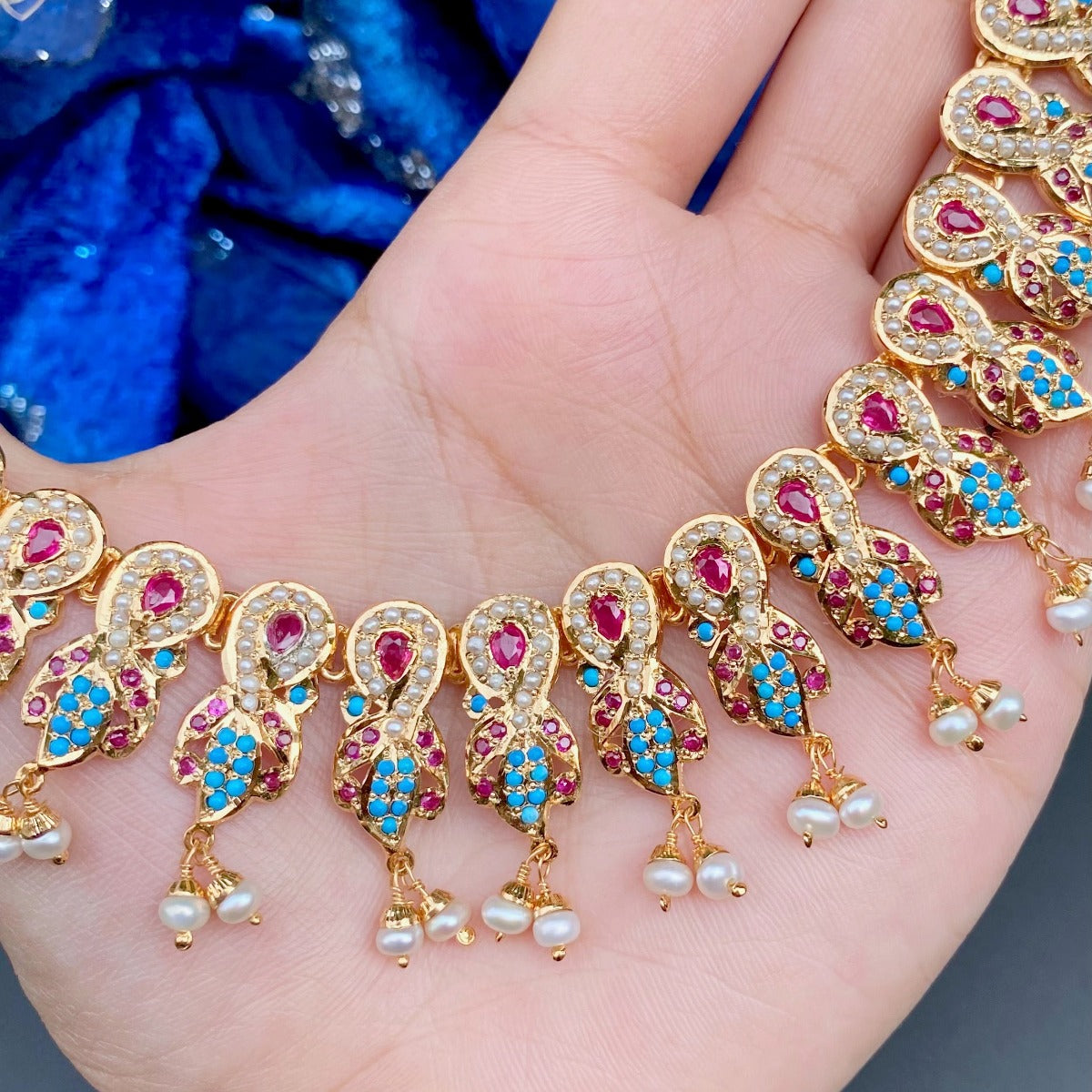 ruby firoza necklace in jadau