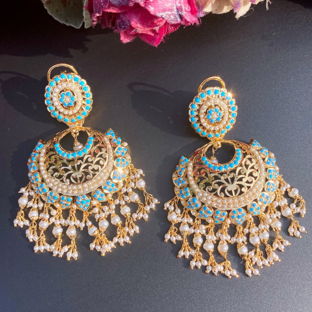 feroza jadau earrings