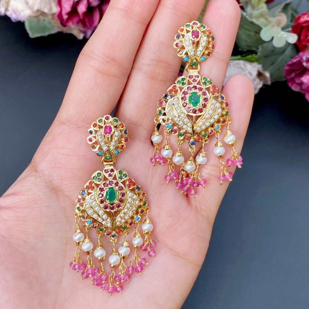 cute earrings in gold plated silver