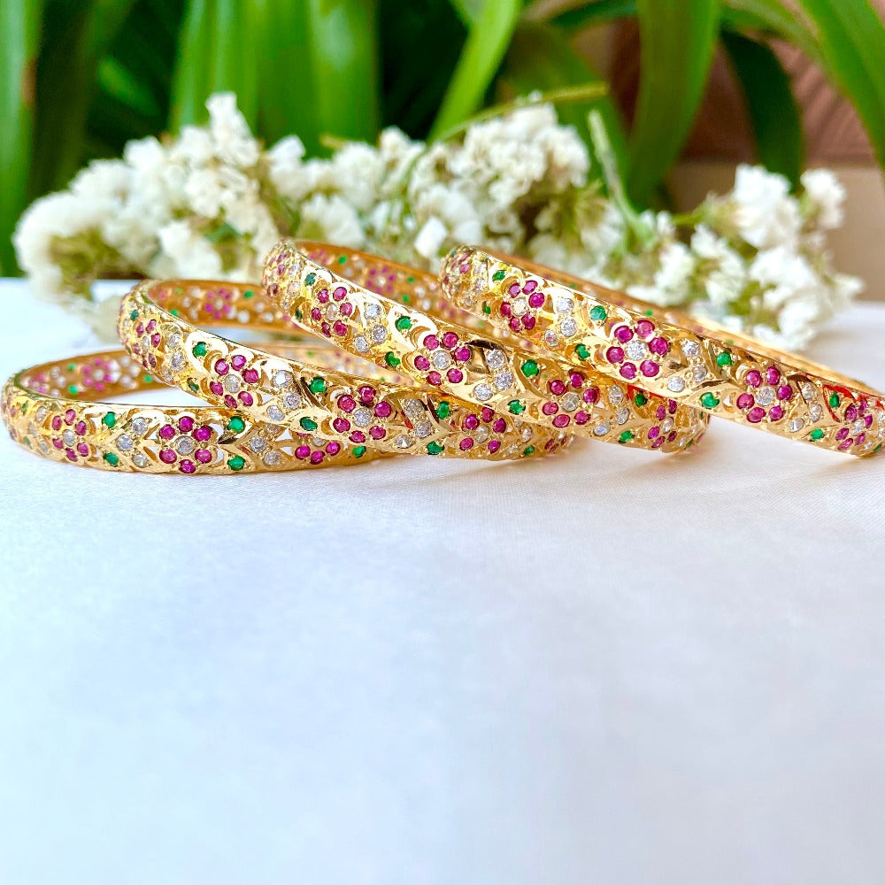 kundan polki bangles