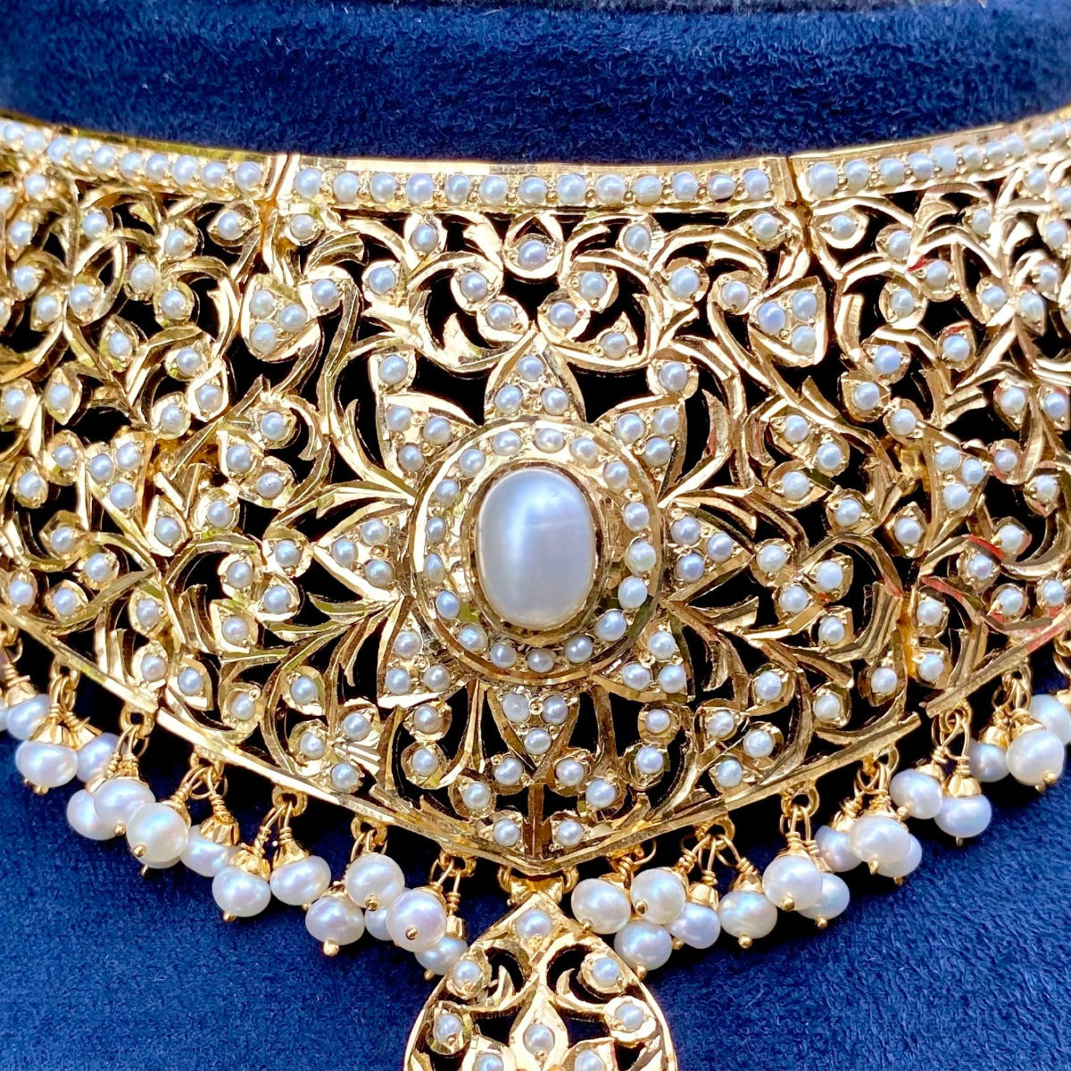 hyderabadi choker in pearls