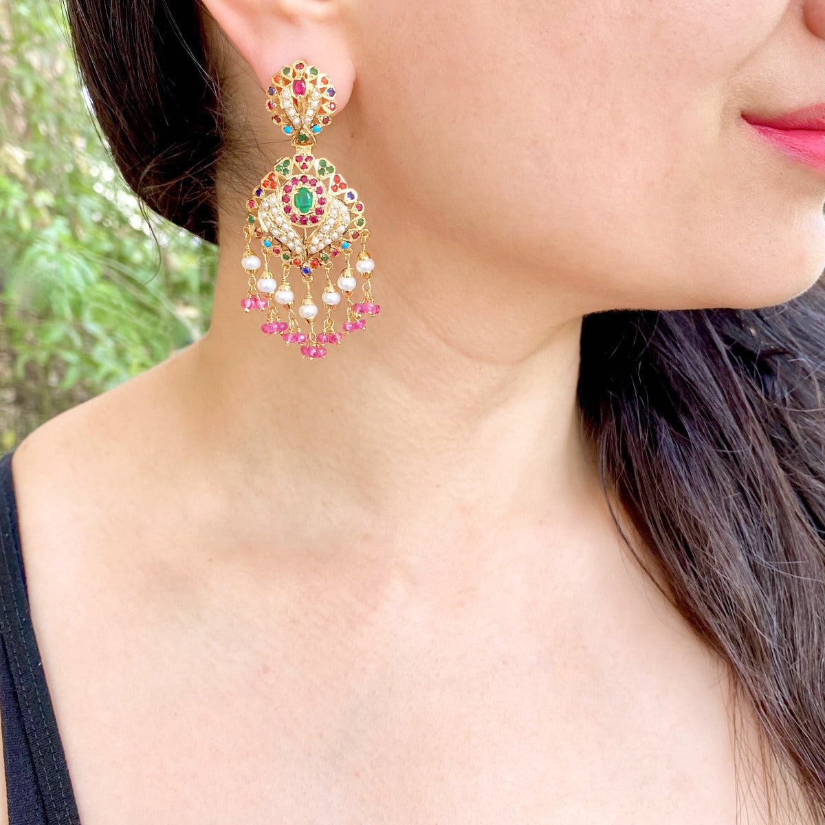 hyderabadi nauratan earrings