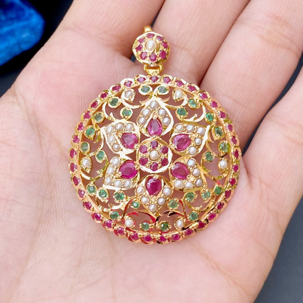 real gold pendant set dubai online