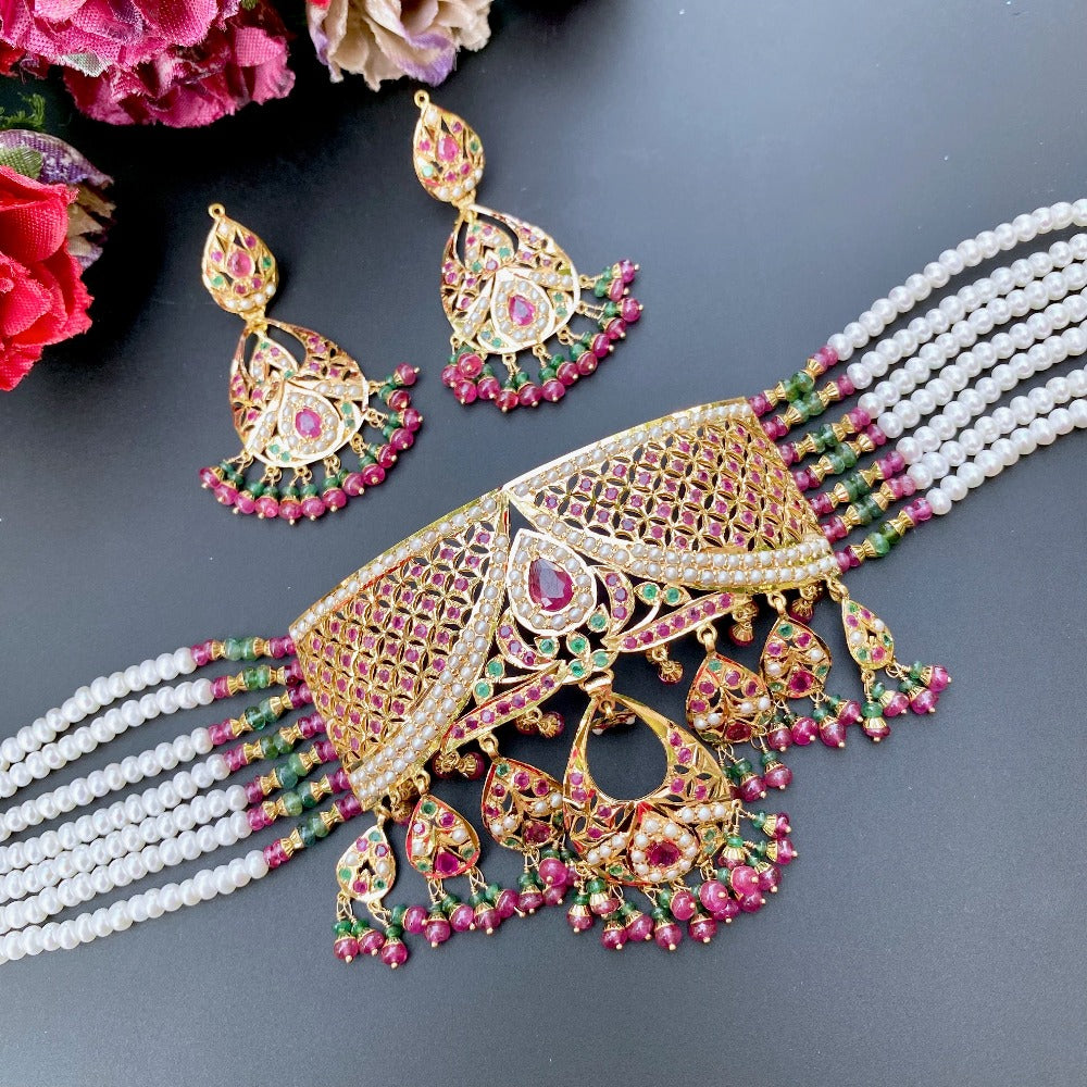 rajasthani aad set in 22k gold