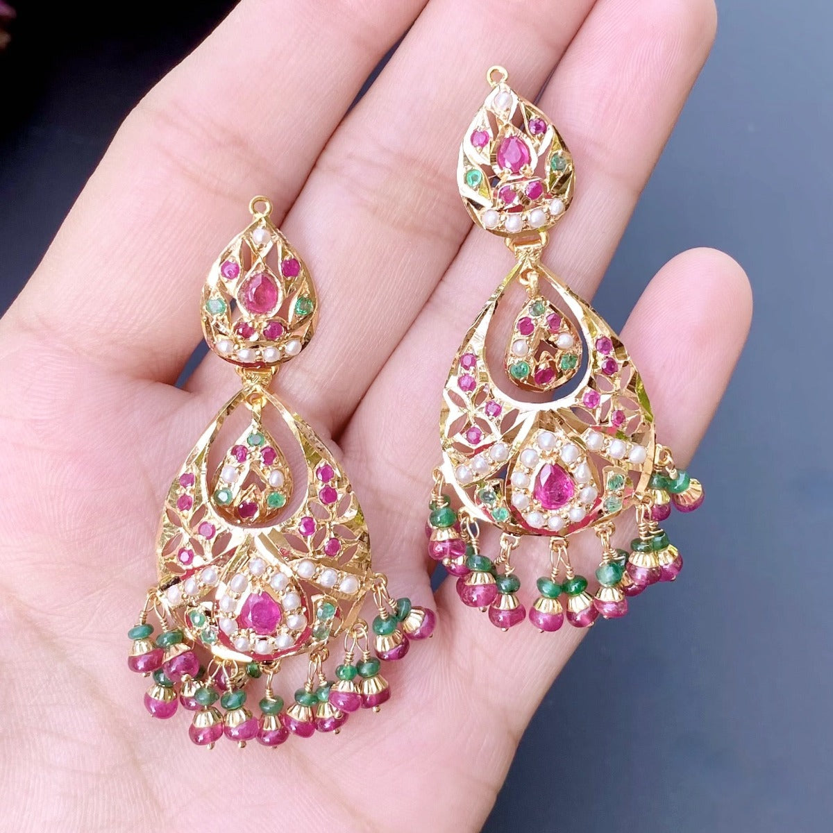 rajputana earrings in gold