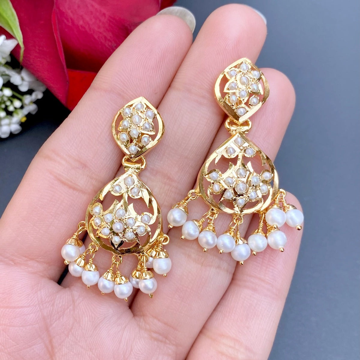 pearl earrings