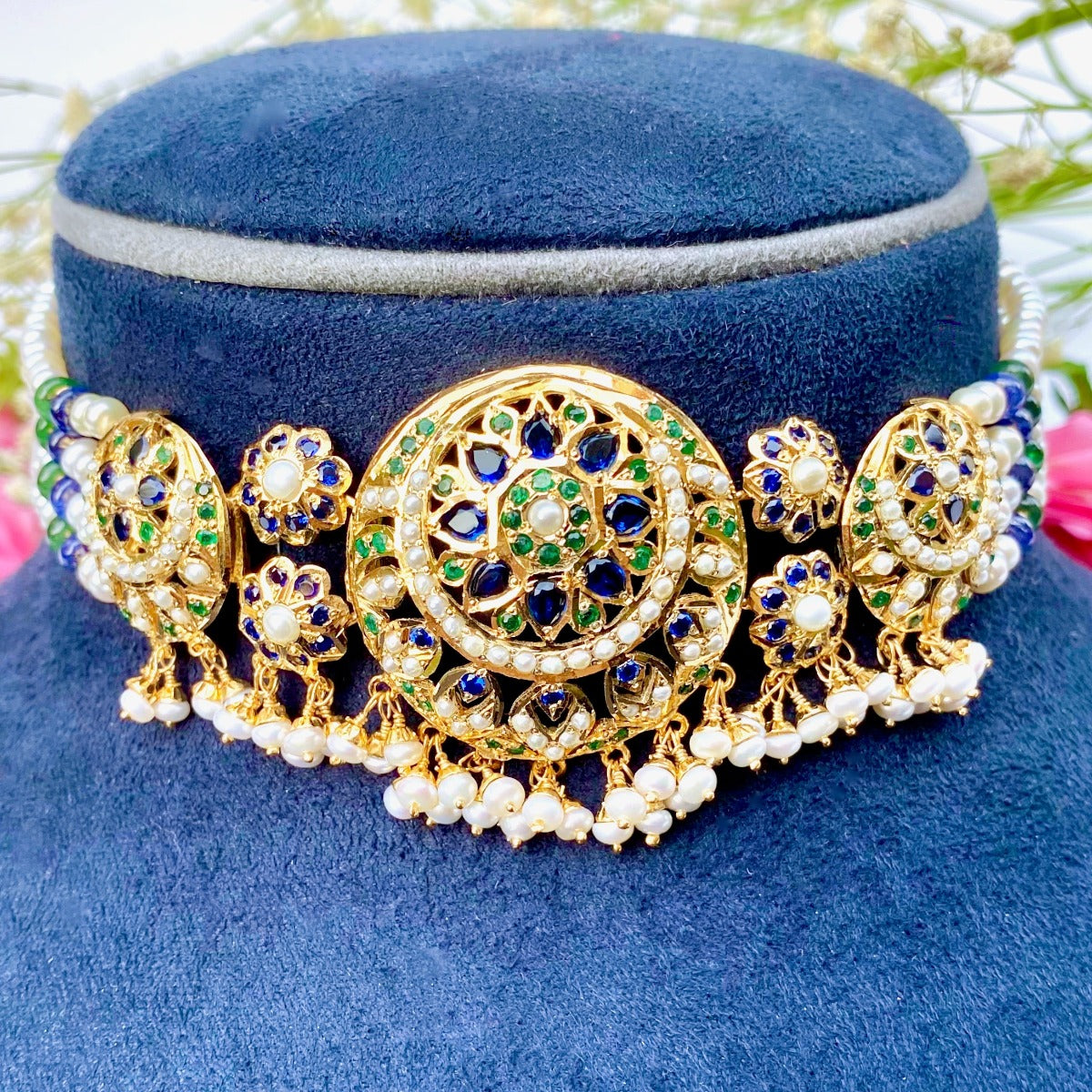 pakistani jadau choker