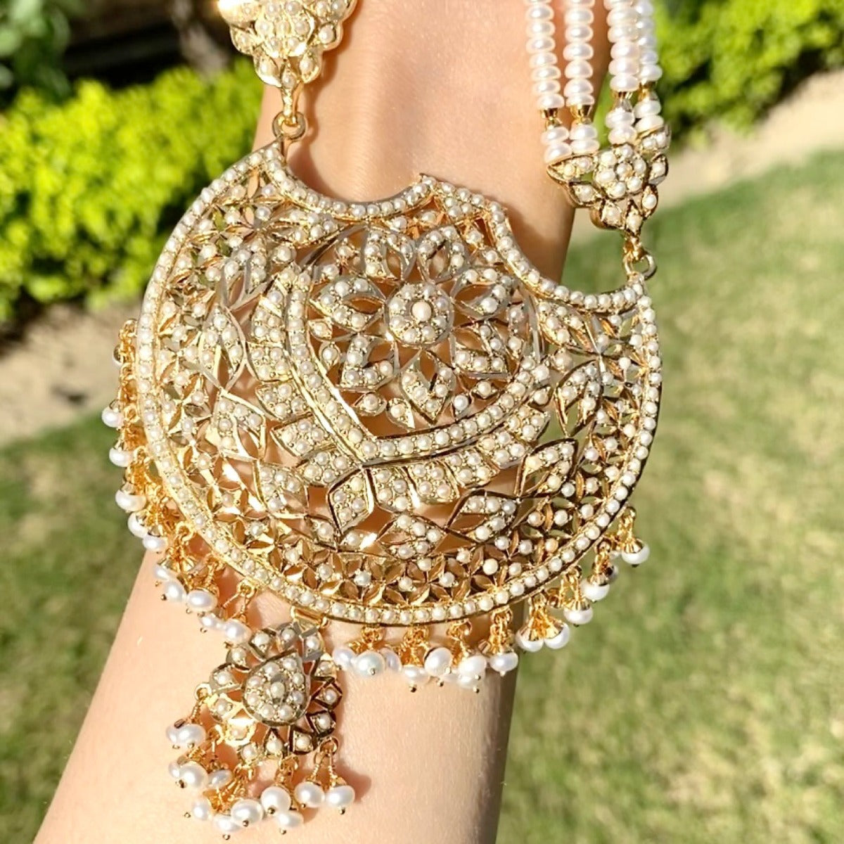 long pearl rani haar set