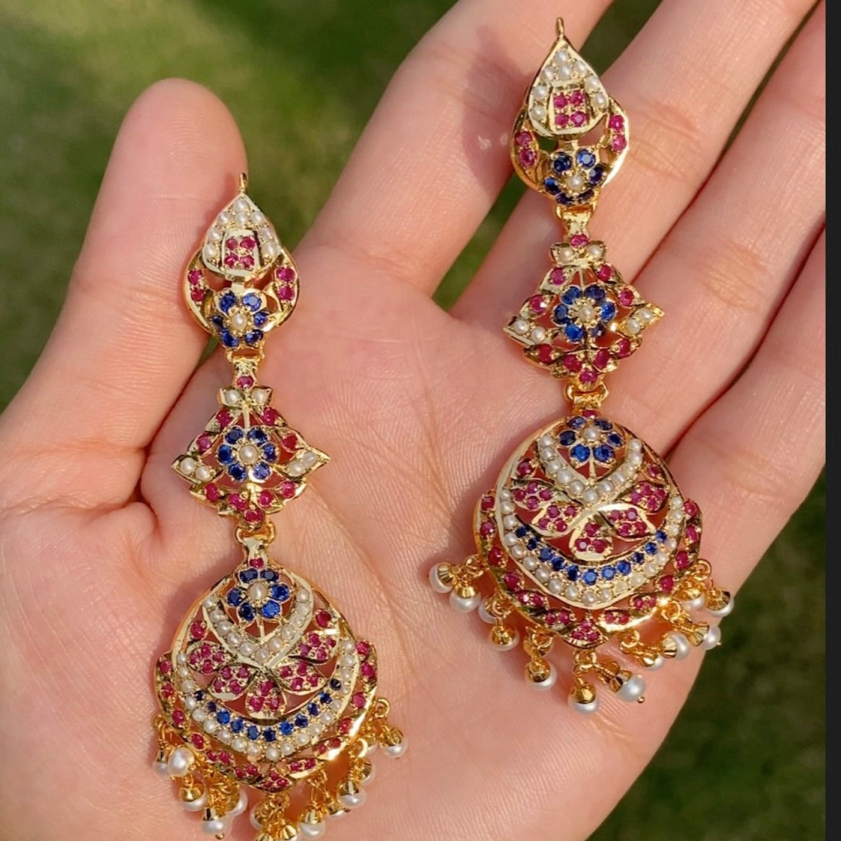 pakistani jadau danglers