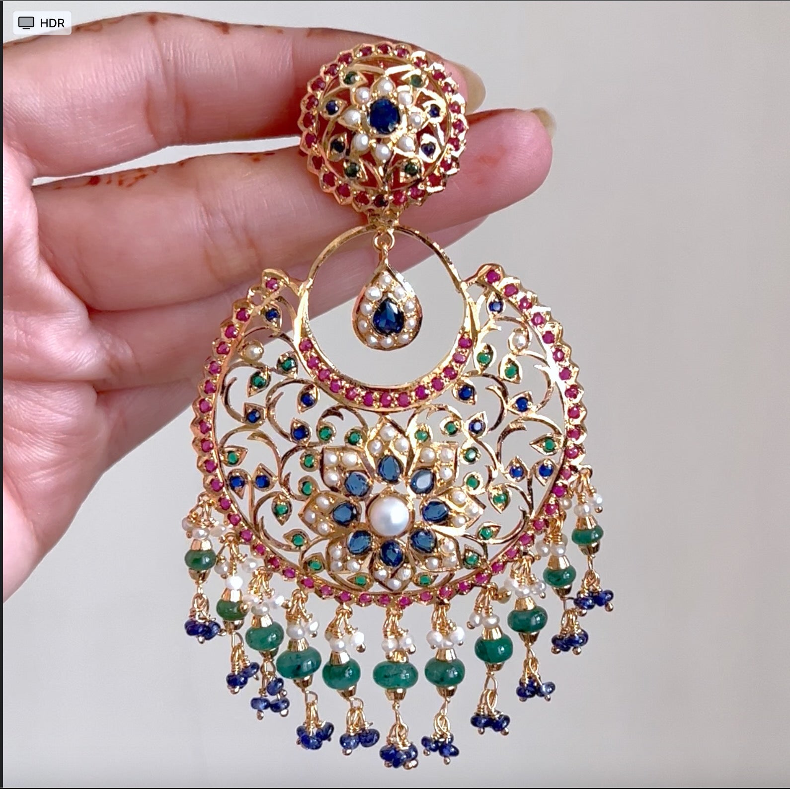 large indian chandbali earrings