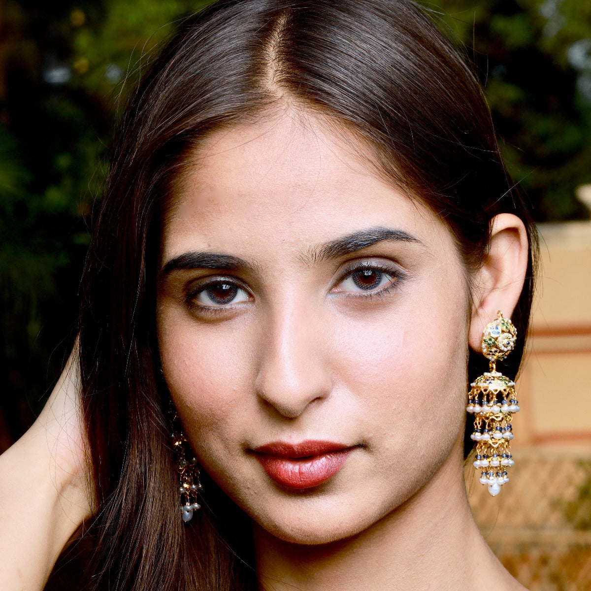 Indian Triple Jhumka Earrings | Long Indian Jhumkas for Women ER 213