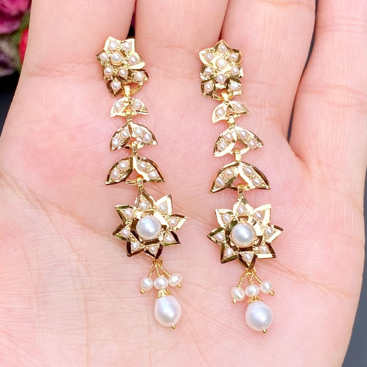 antique pearl set gold