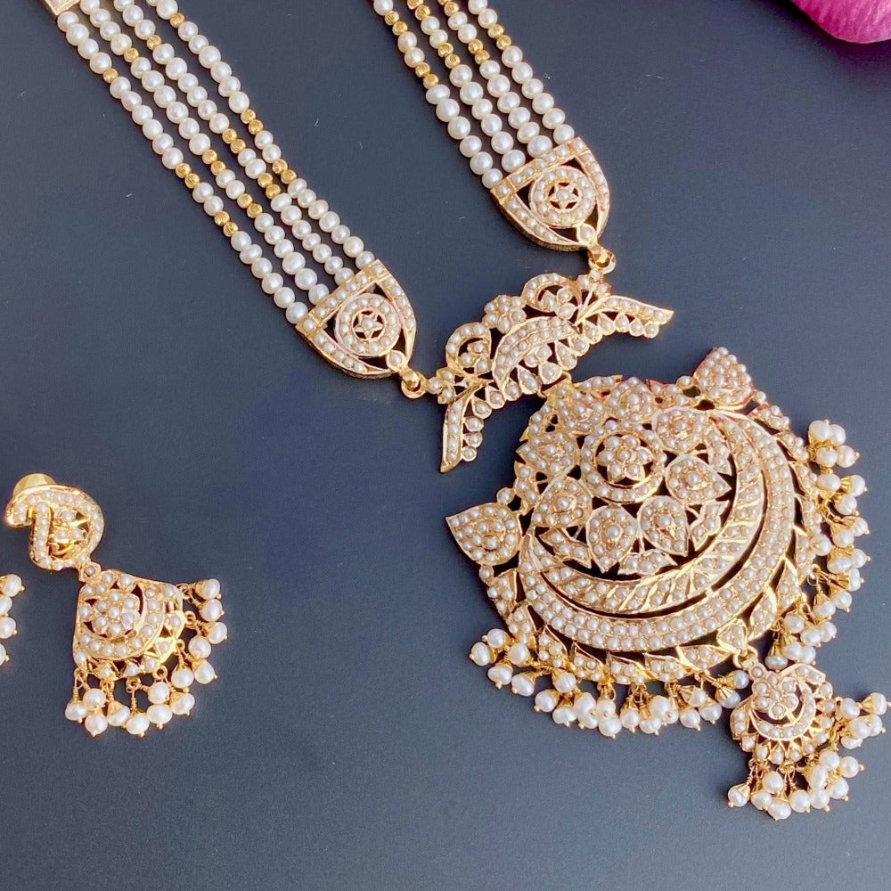 pearl rani haar in real gold