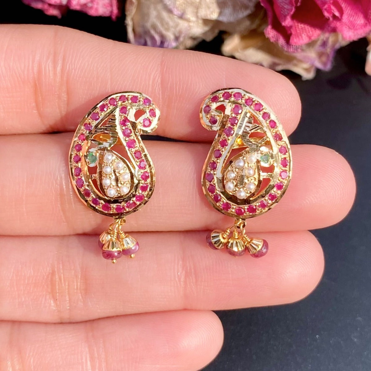 shop indian gold studs in dubai