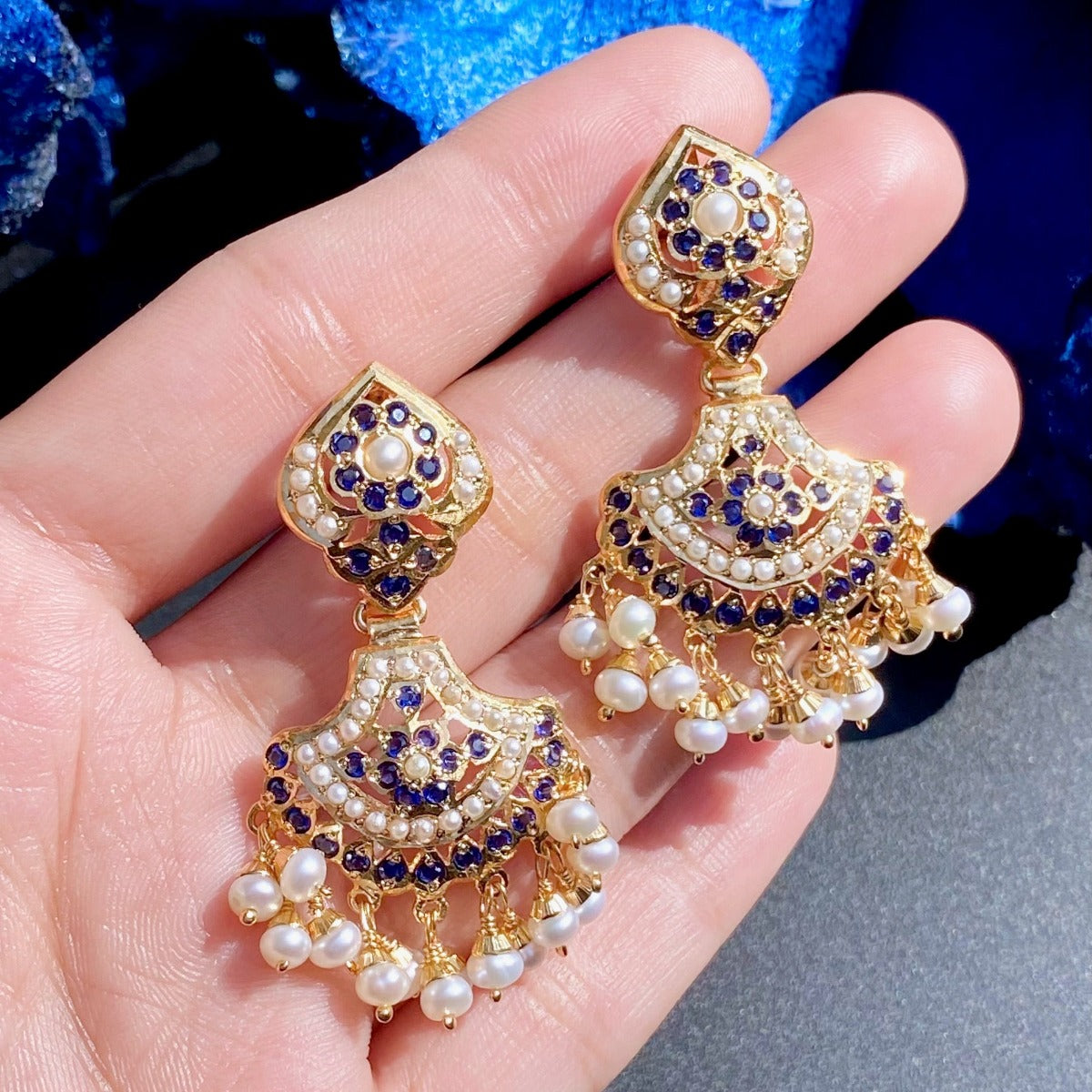 rajasthani jadau earrings silver