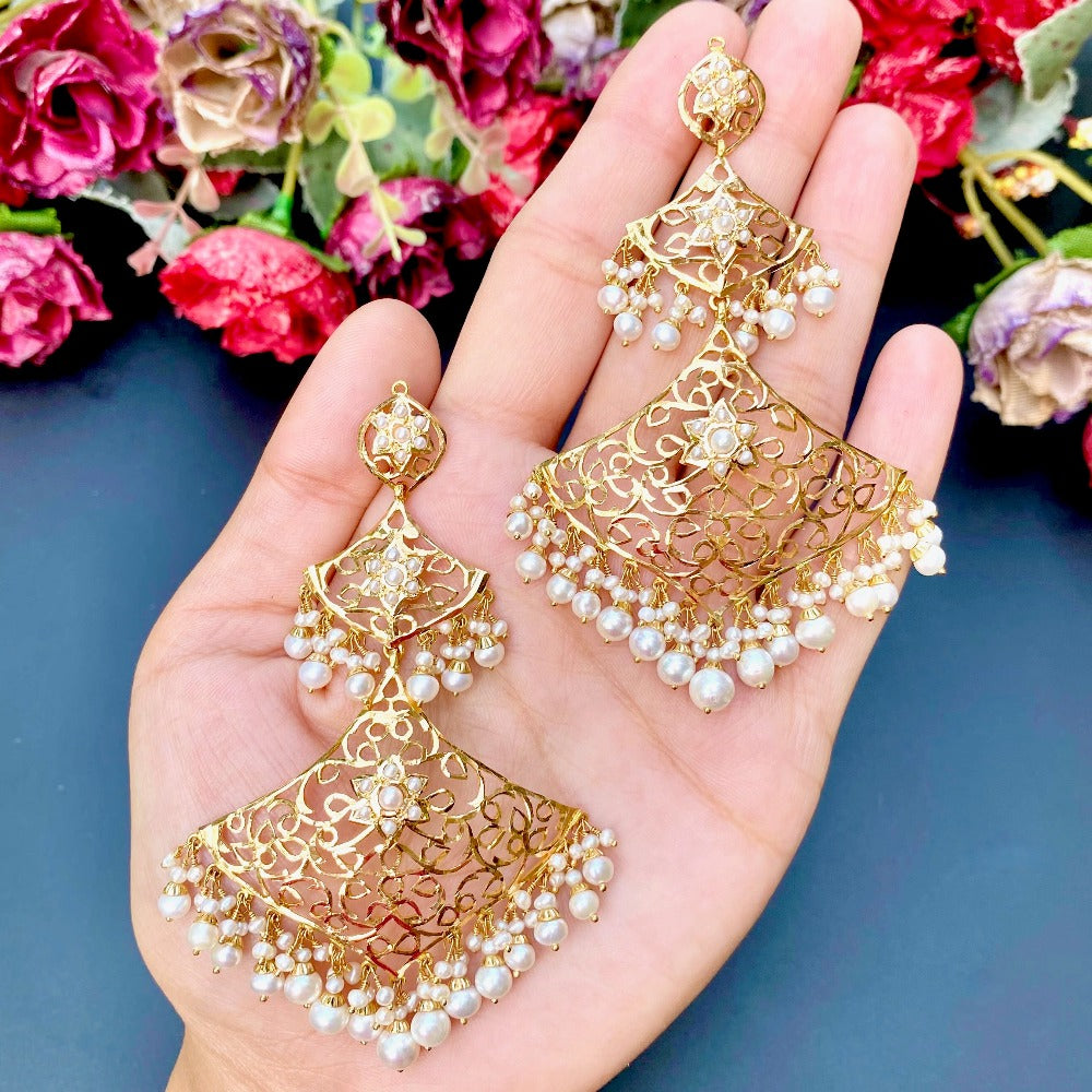 statement gold earrings dubai