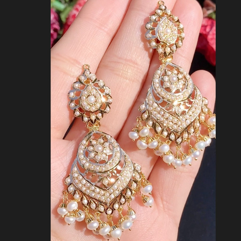 hyderabadi gold rani haar in pearls