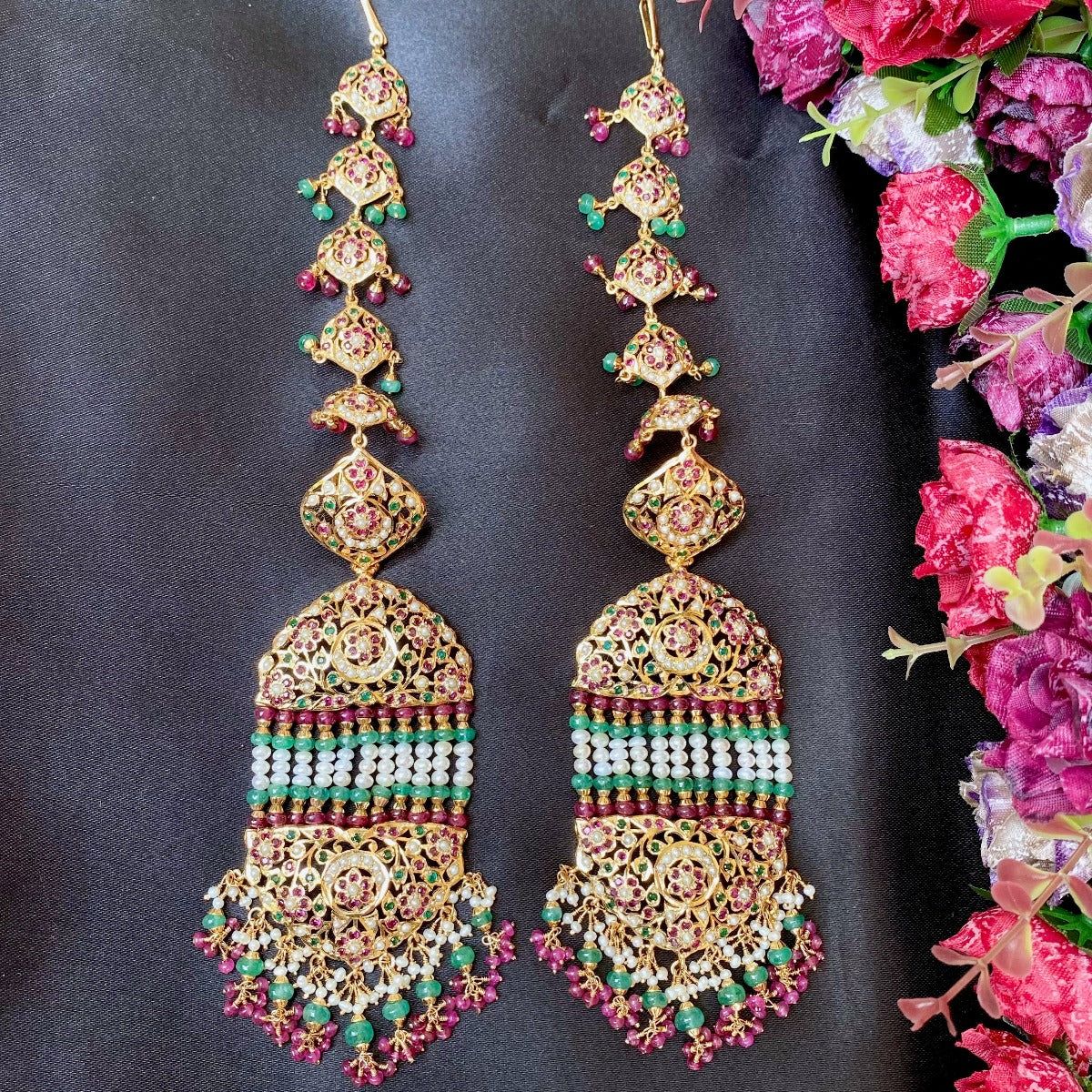 dubai gold earrings