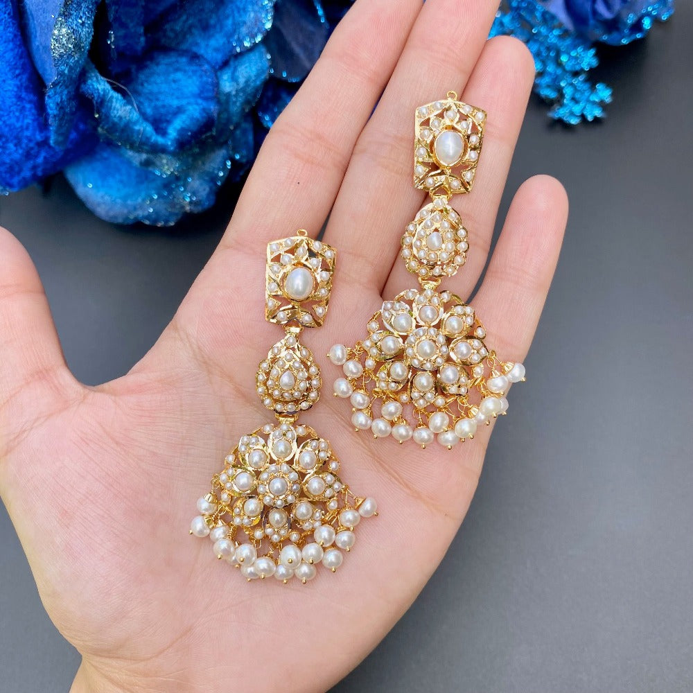 floral pearl earrings dubai